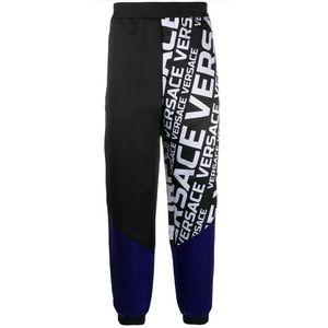 VERSACE -Brand new Versace Logo Track Pants 4/SM US 32  %100 Polyester